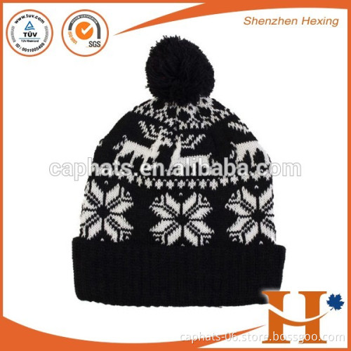Factory price custom design your own patch winter knitted beanies hats
